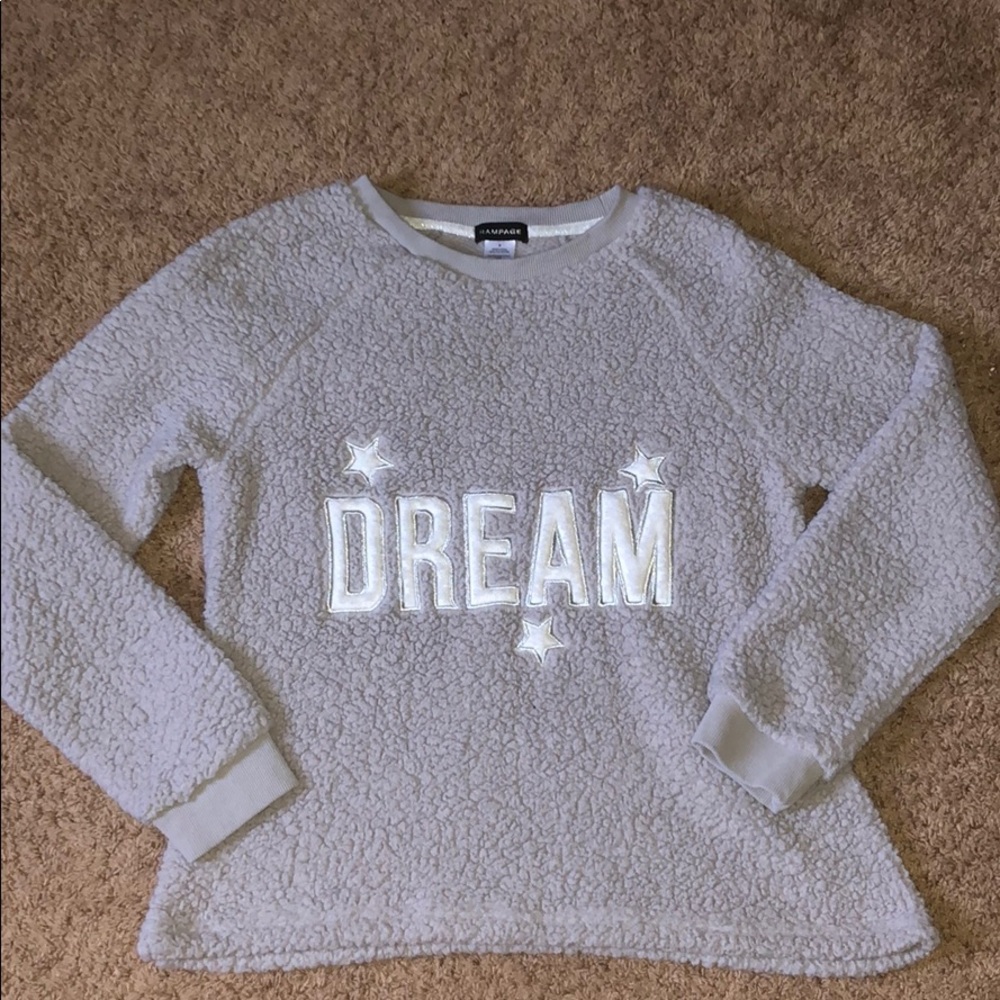 Super fuzzy grey sweater!